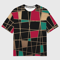 Мужская футболка оверсайз Модный абстрактный узор