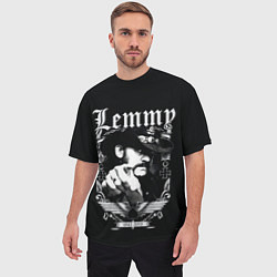 Футболка оверсайз мужская RIP Lemmy, цвет: 3D-принт — фото 2
