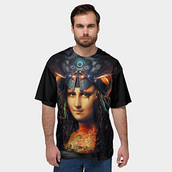 Футболка оверсайз мужская Джоконда, цвет: 3D-принт — фото 2