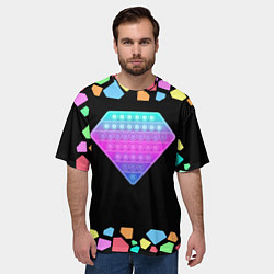 Футболка оверсайз мужская POP IT DIAMOND, цвет: 3D-принт — фото 2