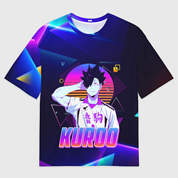 Футболка оверсайз мужская КУРОО ТЕЦУРО TETSURO NEON, цвет: 3D-принт