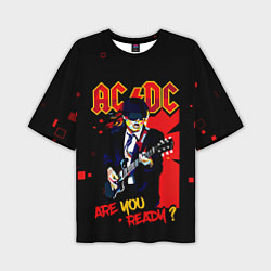 Мужская футболка оверсайз ARE YOU REDY? ACDC