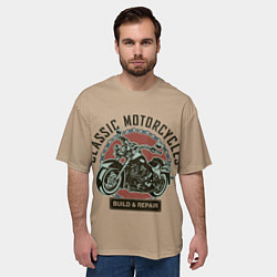 Футболка оверсайз мужская Классические мотоцклы, цвет: 3D-принт — фото 2