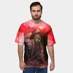 Футболка оверсайз мужская Half-Life Opposing Force Logo спина Z, цвет: 3D-принт — фото 2