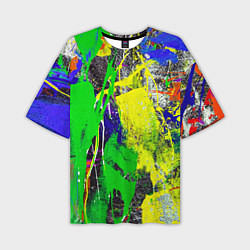 Футболка оверсайз мужская Брызги красок Grunge Paints, цвет: 3D-принт