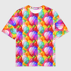 Мужская футболка оверсайз Воздушные Шары