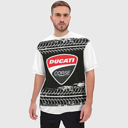 Футболка оверсайз мужская Ducati Дукати Z, цвет: 3D-принт — фото 2