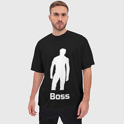 Футболка оверсайз мужская Boss of the gym on black, цвет: 3D-принт — фото 2
