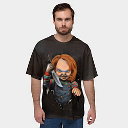 Футболка оверсайз мужская КУКЛА ЧАКИ, цвет: 3D-принт — фото 2