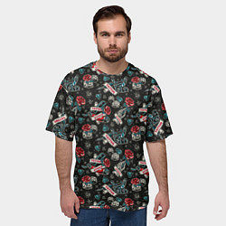 Футболка оверсайз мужская TATTOO, цвет: 3D-принт — фото 2