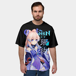 Футболка оверсайз мужская Кокоми Genshin Impact, цвет: 3D-принт — фото 2