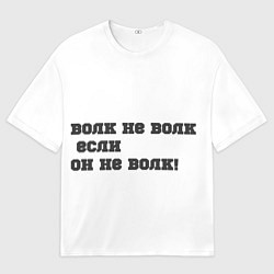 Футболка оверсайз мужская Фразы волка, цвет: 3D-принт