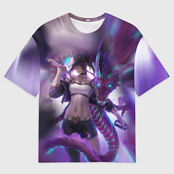 Мужская футболка оверсайз LEAGUE OF LEGENDS AKALI ЛИГА ЛЕГЕНД АКАЛИ