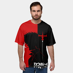 Футболка оверсайз мужская Ковбой Бибоп с сигаретой, цвет: 3D-принт — фото 2