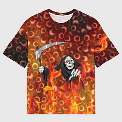 Мужская футболка оверсайз Смерть всё видит