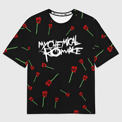 Футболка оверсайз мужская MY CHEMICAL ROMANCE РОЗЫ MCR ROSES, цвет: 3D-принт