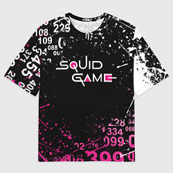 Футболка оверсайз мужская Игра в кальмара: Брызги красок, цвет: 3D-принт