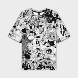 Мужская футболка оверсайз One Piece Манга страницы
