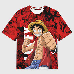 Мужская футболка оверсайз Манки Д Луффи, One Piece