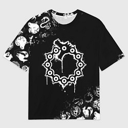 Мужская футболка оверсайз 7 СМЕРТНЫХ ГРЕХОВ МЕЛОДИАС СИМВОЛ ДРАКОН