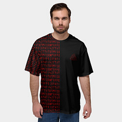 Футболка оверсайз мужская ВАЛЬКНУТ РУНИЧЕСКИЙ АЛФАВИТ, цвет: 3D-принт — фото 2