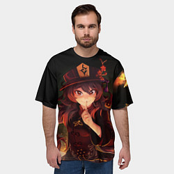 Футболка оверсайз мужская Hu Tao GENSHIN IMPACT, цвет: 3D-принт — фото 2