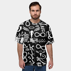 Футболка оверсайз мужская ТОКИЙСКИЕ МСТИТЕЛИ ЛОГОБОМБИНГ TOKYO REVENGERS LOG, цвет: 3D-принт — фото 2