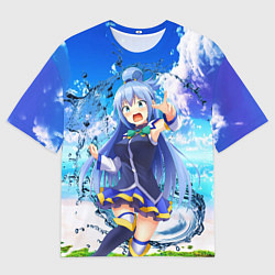 Футболка оверсайз мужская Aqua Beach, цвет: 3D-принт