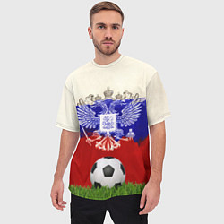 Футболка оверсайз мужская Российский футбол, цвет: 3D-принт — фото 2
