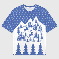 Мужская футболка оверсайз Горные Олени