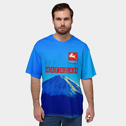 Футболка оверсайз мужская Магадан герб, цвет: 3D-принт — фото 2
