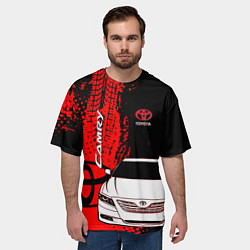Футболка оверсайз мужская Camry Toyota glitch, цвет: 3D-принт — фото 2