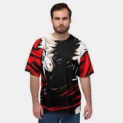 Футболка оверсайз мужская Юджи Итадори злой Магическая битва, цвет: 3D-принт — фото 2