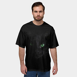 Футболка оверсайз мужская Хочу быть кошкой, цвет: 3D-принт — фото 2