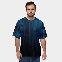 Футболка оверсайз мужская Gloomy forest, цвет: 3D-принт — фото 2