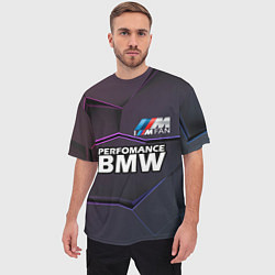Футболка оверсайз мужская BMW Perfomance, цвет: 3D-принт — фото 2