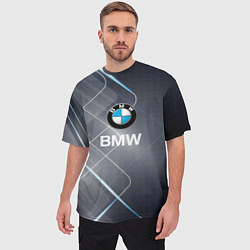 Футболка оверсайз мужская BMW Logo, цвет: 3D-принт — фото 2