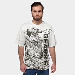 Футболка оверсайз мужская Gears 5 Gears of War - Кейт Диаз, цвет: 3D-принт — фото 2