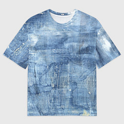 Футболка оверсайз мужская Джинсовые мазки, цвет: 3D-принт