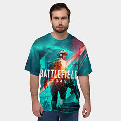 Футболка оверсайз мужская Battlefield 2042 игровой арт, цвет: 3D-принт — фото 2