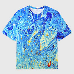 Мужская футболка оверсайз Сползающие краски