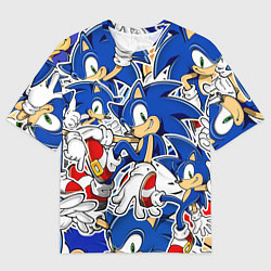 Мужская футболка оверсайз SONIC ПАТТЕРН СОНИК