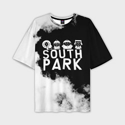 Футболка оверсайз мужская Все пацаны на черном фоне Южный Парк, цвет: 3D-принт