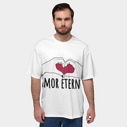 Футболка оверсайз мужская Влюбленные навека, цвет: 3D-принт — фото 2