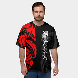 Футболка оверсайз мужская Токийские Мстители: Красный дракон, цвет: 3D-принт — фото 2