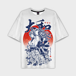 Мужская футболка оверсайз Ямато девушка самурай Ван Пис