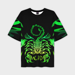 Футболка оверсайз мужская Acid scorpion, цвет: 3D-принт