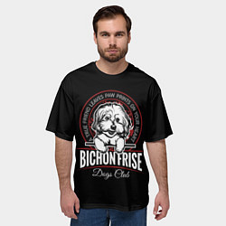 Футболка оверсайз мужская Бишон Фризе Bichon Frize, цвет: 3D-принт — фото 2