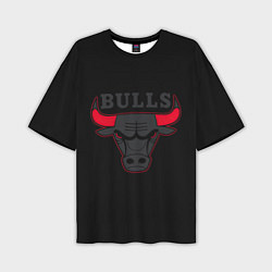 Мужская футболка оверсайз CHICAGO BULLS ЧИКАГО БУЛЛС ЯРОСТЬ БЫКА