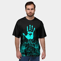 Футболка оверсайз мужская WE KNOW NEON LOGO, цвет: 3D-принт — фото 2